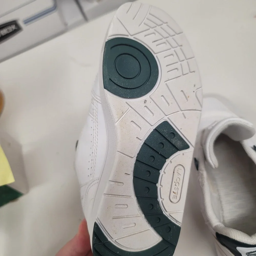 Lacoste Kids White Leather‎ Low Top Sneakers Shoes Size 13